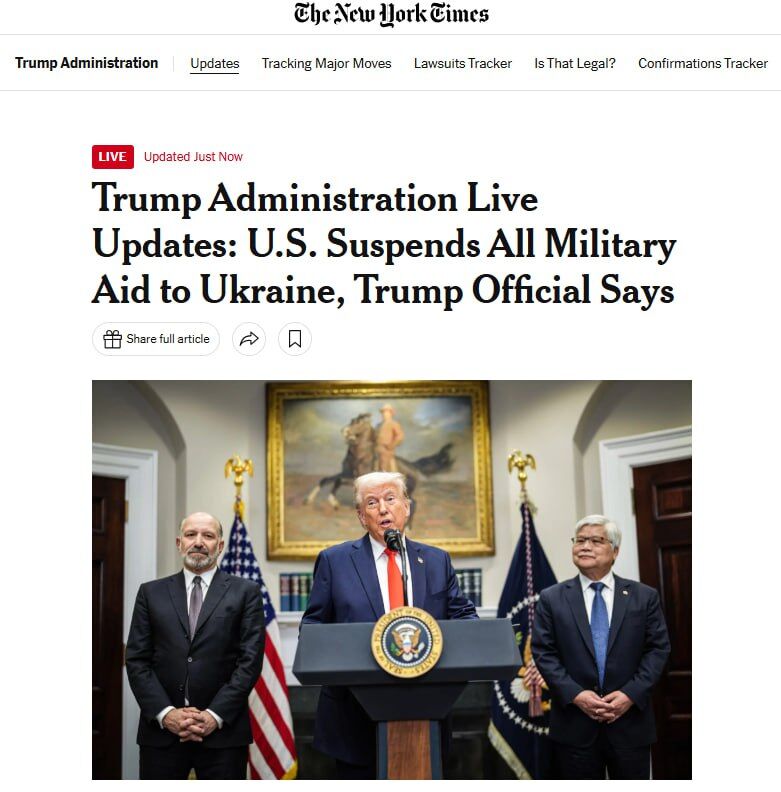 NYTimes изнесе подробности какво точно от помощта за Украйна спира Тръмп!