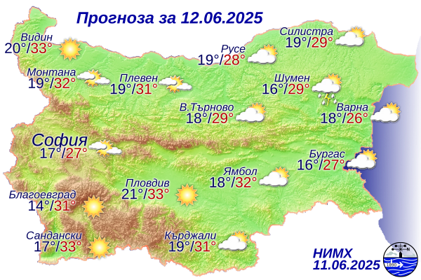 Времето днес: Летни температури, слънце и следобедни облаци