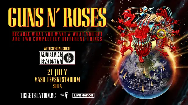 5 дни остават до концерта на Guns N’ Roses на Национален стадион “Васил Левски”