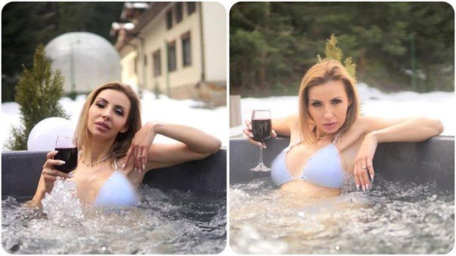 Диана Габровска на вино с джакузи
