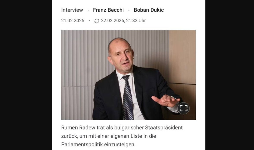 Румен Радев пред Berliner Zeitung: Трябва да говорим с Русия