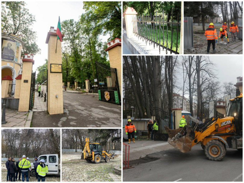 Рушат парка на Военната академия от времето на Фердинанд заради метрото! Съсипаха оградата от автентични дула на пушки